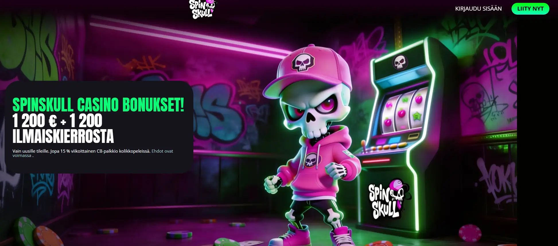 spinskull casino interface